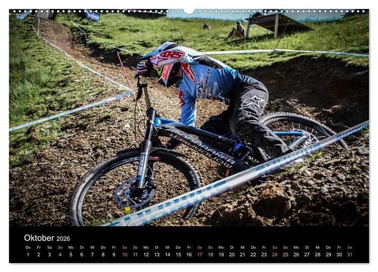 Produktbild: Downhill Racing 2026 (hochwertiger Premium Wandkalender 2026 DIN A2 quer), Kunstdruck in Hochglanz