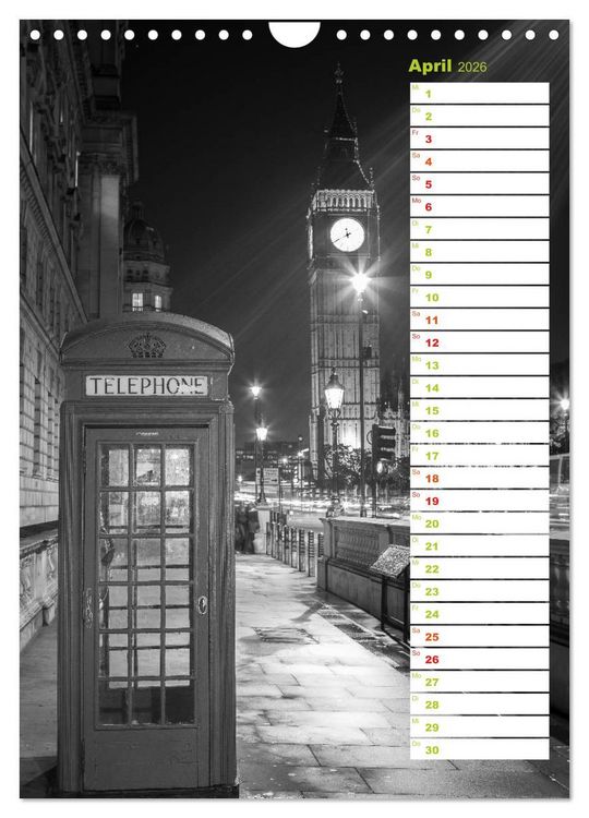 Produktbild: Big City London (Wandkalender 2026 DIN A4 hoch), CALVENDO Monatskalender