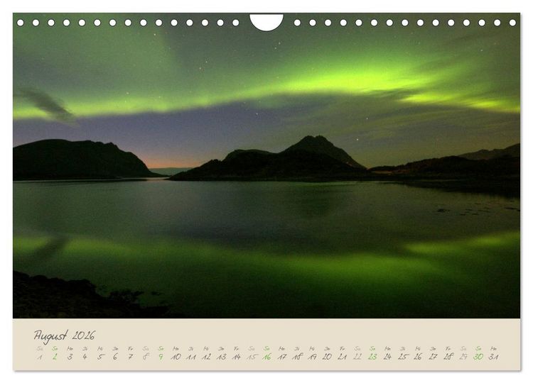 Produktbild: Zauber des Nordlichts - Aurora borealis (Wandkalender 2026 DIN A4 quer), CALVENDO Monatskalender