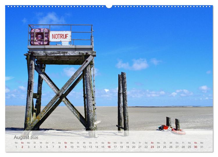 Produktbild: Salzwiesen, Schafe und Watt - Westerhever, ein Naturparadies an der Nordsee (hochwertiger Premium Wandkalender 2026 DIN A2 quer), Kunstdruck in Hochglanz