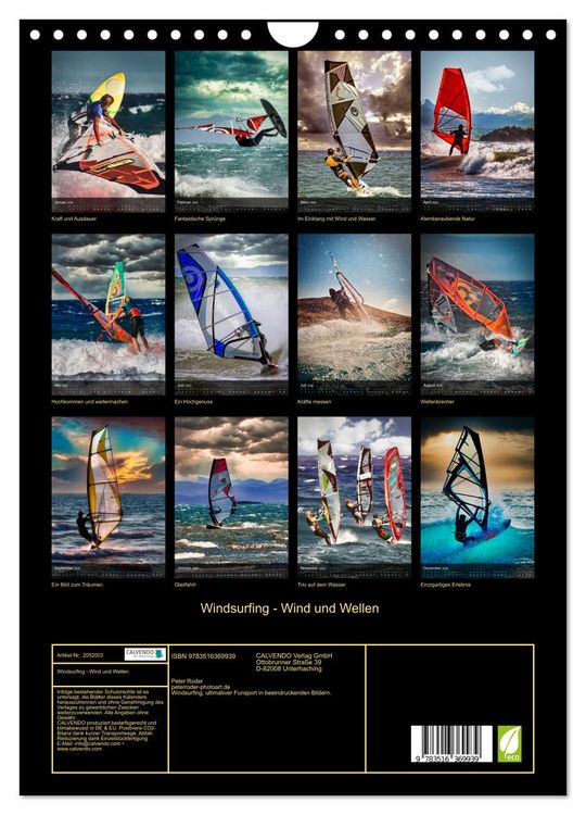 Produktbild: Windsurfing - Wind und Wellen (Wandkalender 2026 DIN A4 hoch), CALVENDO Monatskalender