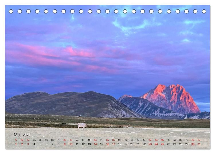 Produktbild: Abruzzen - wild und romantisch (Tischkalender 2026 DIN A5 quer), CALVENDO Monatskalender
