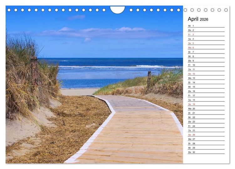 Produktbild: Langeoog - Sch&ouml;nste Insel Ostfrieslands (Wandkalender 2026 DIN A4 quer), CALVENDO Monatskalender