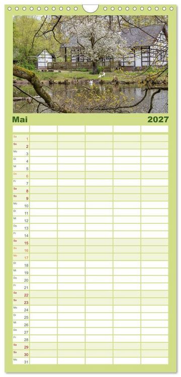 Produktbild: Familienplaner 2027 - Romantisches Wegberg mit 5 Spalten (Wandkalender, 21 x 45 cm) CALVENDO