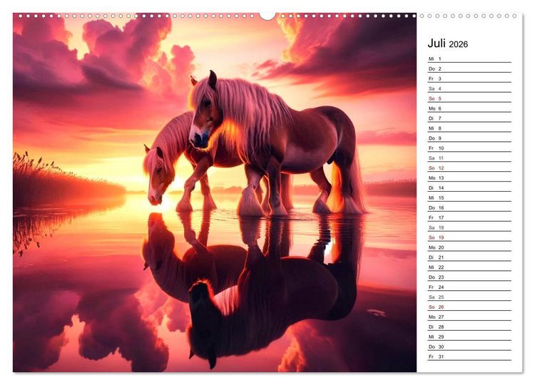 Produktbild: Tinker Tr&auml;ume - Ein Jahr auf zauberhaften Weiden (hochwertiger Premium Wandkalender 2026 DIN A2 quer), Kunstdruck in Hochglanz