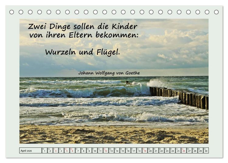 Produktbild: Zitate und Weisheiten (Tischkalender 2026 DIN A5 quer), CALVENDO Monatskalender