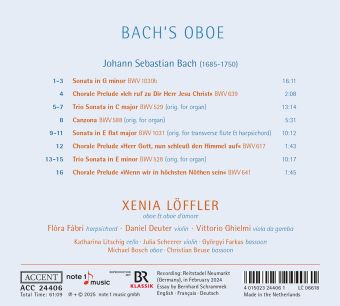 Produktbild: Johann Sebastian Bach: Bachs Oboe