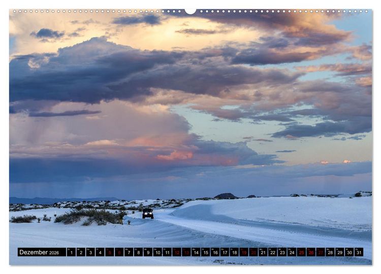 Produktbild: Wei&szlig;e Wunderwelten - White Sands National Monument (Wandkalender 2026 DIN A2 quer), CALVENDO Monatskalender