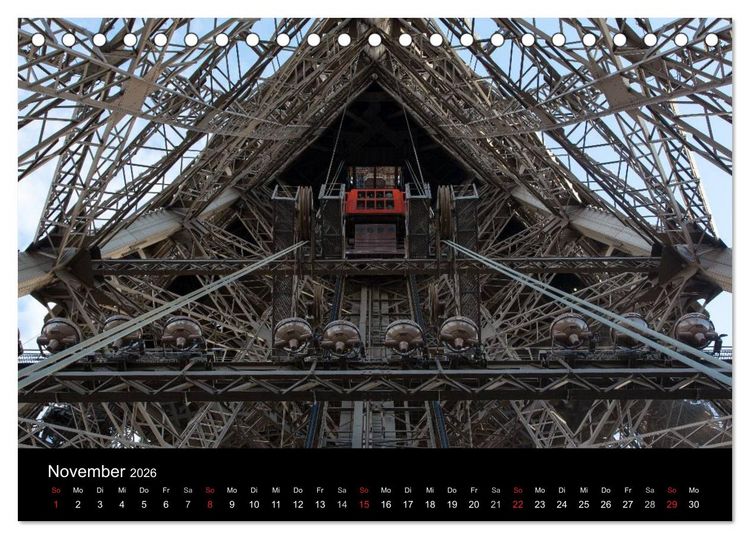 Produktbild: Eiffel Tower &ndash; Tour Eiffel &ndash; Eiffelturm &ndash; Paris 2026 (Tischkalender 2026 DIN A5 quer), CALVENDO Monatskalender