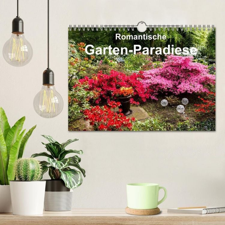 Produktbild: Romantische Garten-Paradiese (Wandkalender 2027 DIN A4 quer), CALVENDO Monatskalender