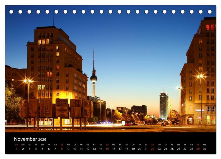Produktbild: BERLIN ZUR BLAUEN STUNDE (Tischkalender 2026 DIN A5 quer), CALVENDO Monatskalender