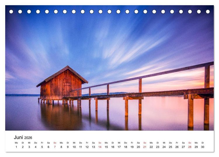 Produktbild: Landschaften vom Licht gek&uuml;&szlig;t (Tischkalender 2026 DIN A5 quer), CALVENDO Monatskalender