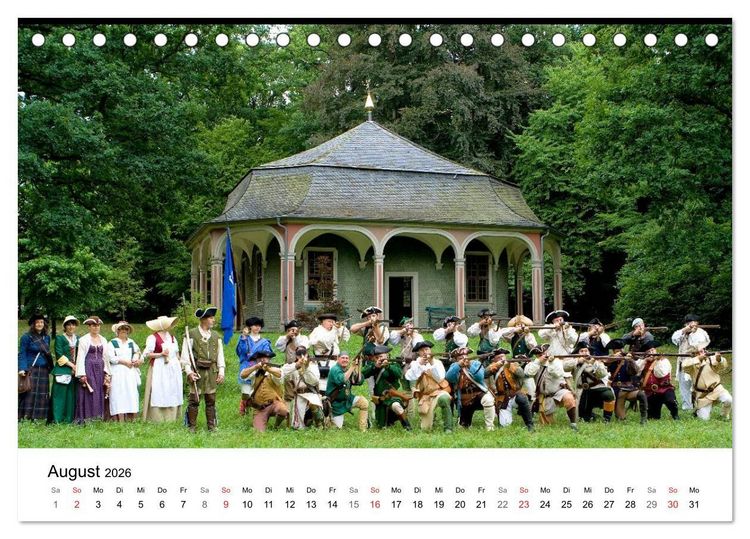 Produktbild: Fasanerie - sch&ouml;nstes Barockschloss Hessens (Tischkalender 2026 DIN A5 quer), CALVENDO Monatskalender
