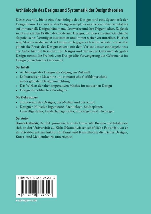 Produktbild: Arch&auml;ologie des Designs und Systematik der Designtheorien
