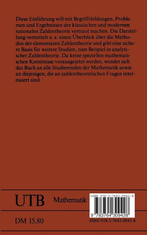 Produktbild: Zahlentheorie