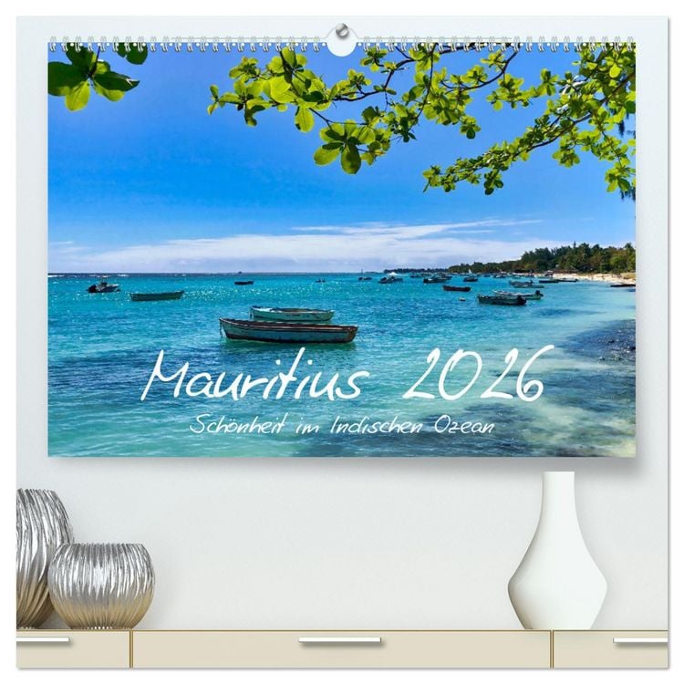 Produktbild: Mauritius - Sch&ouml;nheit im Indischen Ozean (hochwertiger Premium Wandkalender 2026 DIN A2 quer), Kunstdruck in Hochglanz