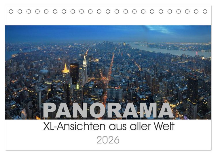 Produktbild: Panorama. XL-Ansichten aus aller Welt (Tischkalender 2026 DIN A5 quer), CALVENDO Monatskalender