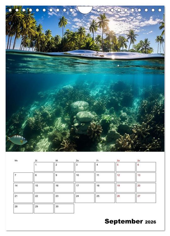 Produktbild: T&uuml;rkisblauer Genuss (Wandkalender 2026 DIN A4 hoch), CALVENDO Monatskalender