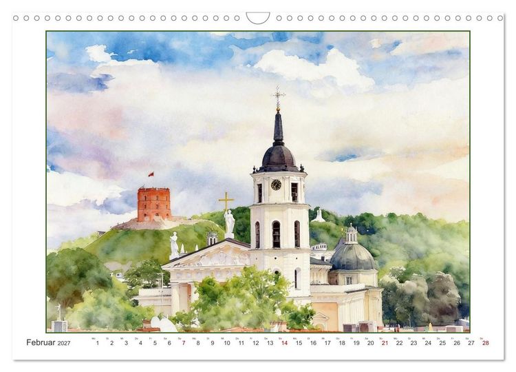 Produktbild: Hauptstadtreise durch's Baltikum (Wandkalender 2027 DIN A3 quer), CALVENDO Monatskalender