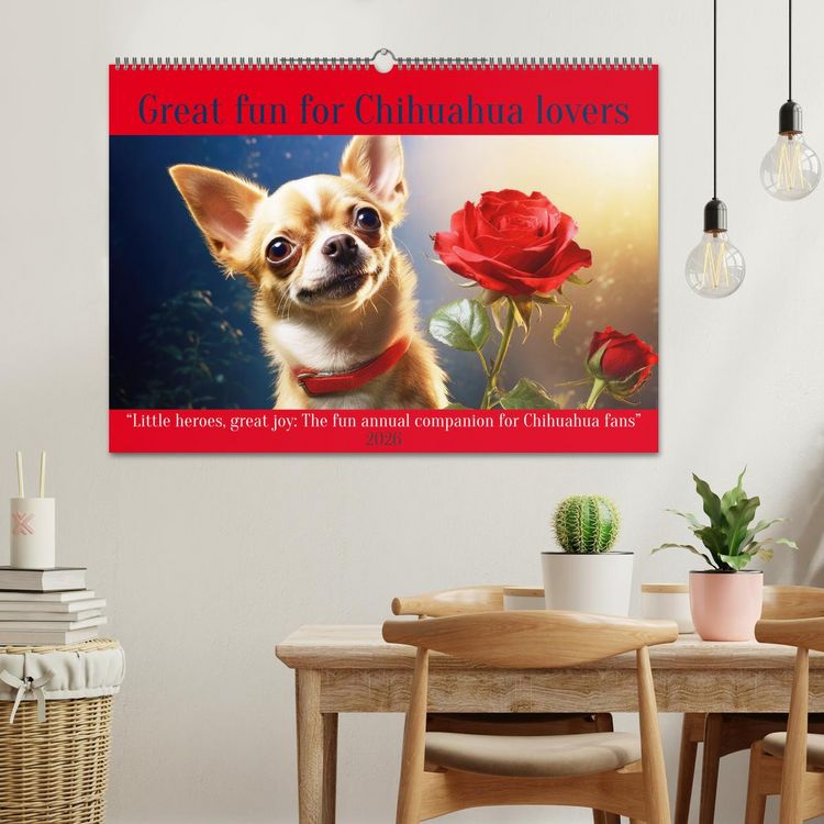Produktbild: Great fun for Chihuahua lovers (Wall Calendar 2026 DIN A2 landscape), CALVENDO 12 Month Wall Calendar