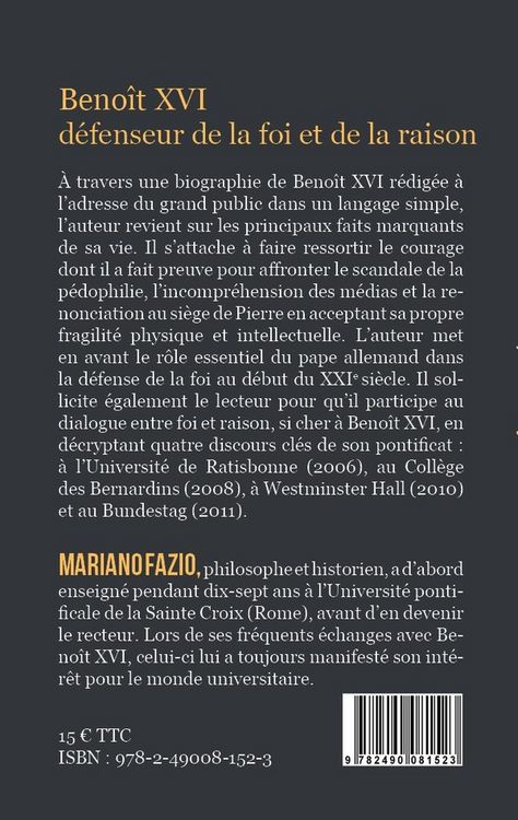 Produktbild: Benoit xvi le pape de la raison
