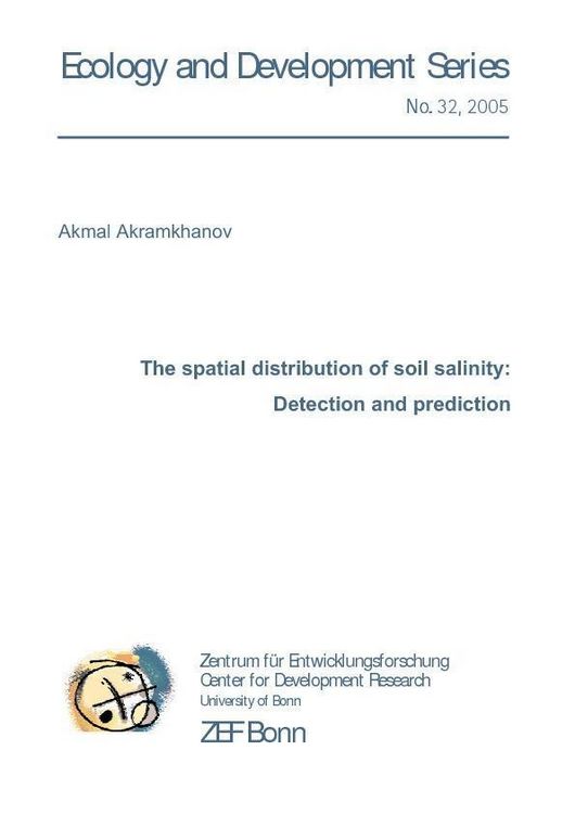 Produktbild: The spatial distribution of soil salinity: