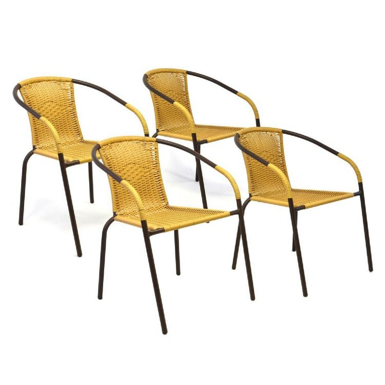 Produktbild: 4er Set Bistrostuhl Balkon Gartenstuhl