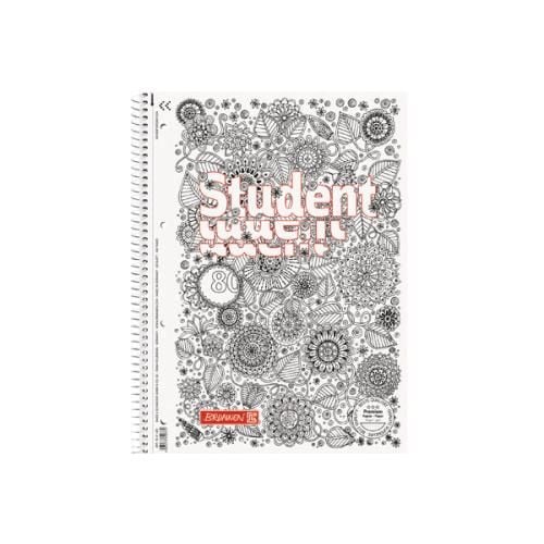 Produktbild: Brunnen Collegeblock Premium Student FLORAL ZENart, A4 Lineatur 28, wei&szlig;