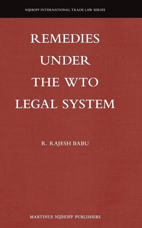 Produktbild: Remedies Under the Wto Legal System