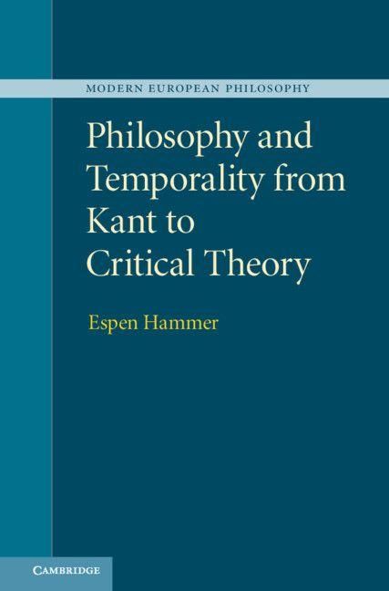 Produktbild: Philosophy and Temporality from Kant to Critical Theory