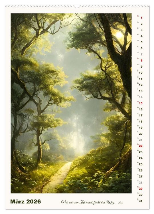 Produktbild: Wege der Fantasie (Wandkalender 2026 DIN A2 hoch), CALVENDO Monatskalender