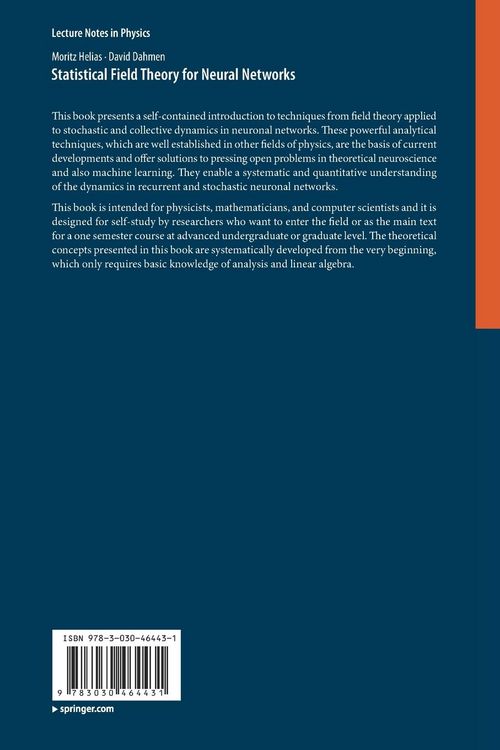 Produktbild: Statistical Field Theory for Neural Networks