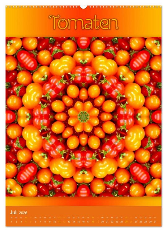 Produktbild: Kulinarische Mandalas (Wandkalender 2026 DIN A2 hoch), CALVENDO Monatskalender