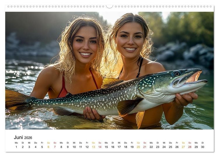Produktbild: Hecht und Karpfen (Wandkalender 2026 DIN A2 quer), CALVENDO Monatskalender