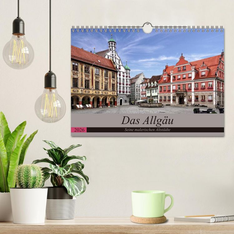 Produktbild: Das Allg&auml;u - Seine malerischen Altst&auml;dte (Wandkalender 2026 DIN A4 quer), CALVENDO Monatskalender