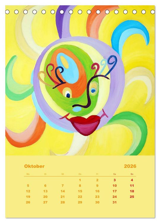 Produktbild: Licht ist bunt - Malerei in Acryl und Aqua &Ouml;l (Tischkalender 2026 DIN A5 hoch), CALVENDO Monatskalender