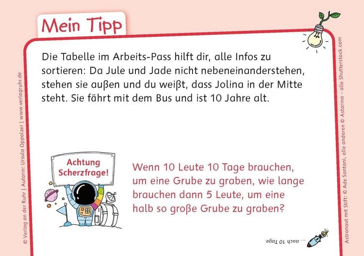 Produktbild: Die kleine Mathe-Knobel-Kartei &ndash; Klasse 3/4