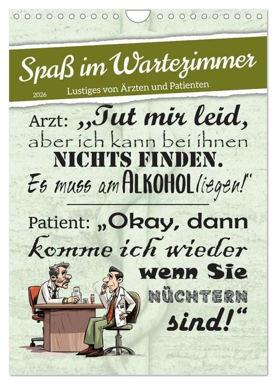 Produktbild: Spa&szlig; im Wartezimmer (Wandkalender 2026 DIN A4 hoch), CALVENDO Monatskalender