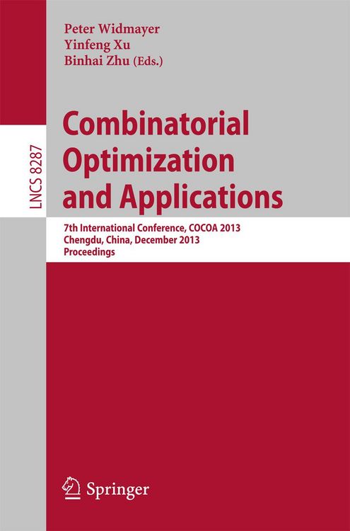 Produktbild: Combinatorial Optimization and Applications