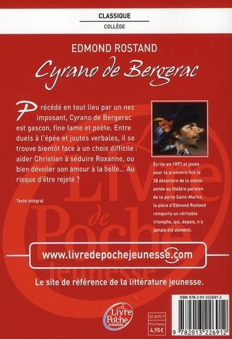 Produktbild: Cyrano de Bergerac : com&eacute;die h&eacute;ro&iuml;que en cinq actes et en vers