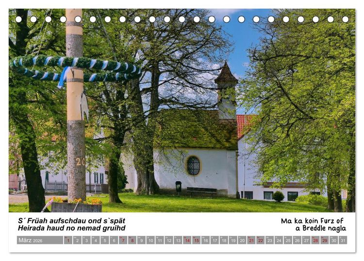 Produktbild: 03 Schw&auml;bische Sprichw&ouml;rter - D&ouml;s au no! (Tischkalender 2026 DIN A5 quer), CALVENDO Monatskalender