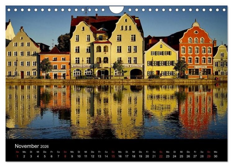 Produktbild: Landshut bei Tag und Nacht (Wandkalender 2026 DIN A4 quer), CALVENDO Monatskalender