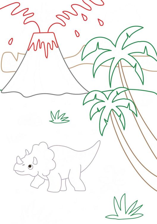 Produktbild: Ausmalbilder f&uuml;r Kita-Kinder: Mein erstes gro&szlig;es Zauber-Malbuch: Dinos & Drachen