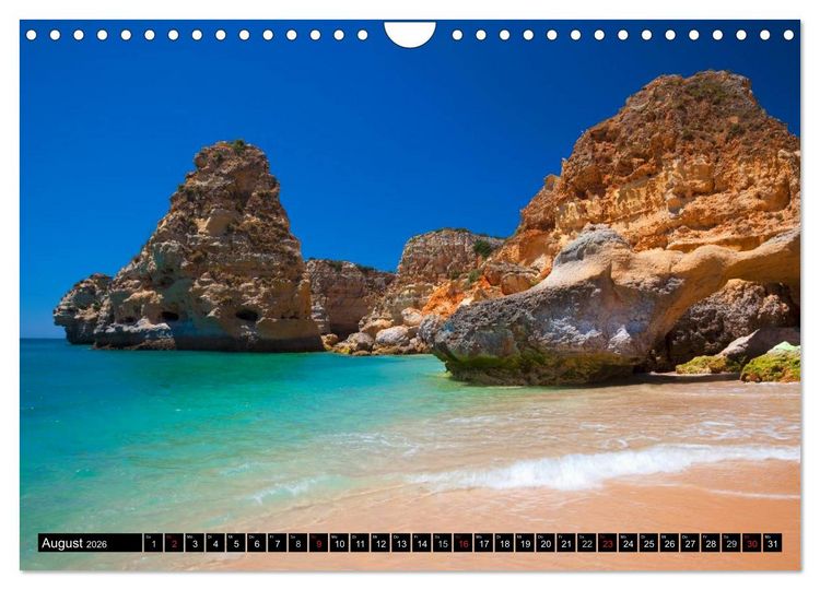 Produktbild: Str&auml;nde, Felsen und Meer - ALGARVE 2026 (Wandkalender 2026 DIN A4 quer), CALVENDO Monatskalender