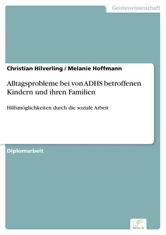 Produktbild: Alltagsprobleme bei von ADHS betroffenen Kindern und ihren Familien