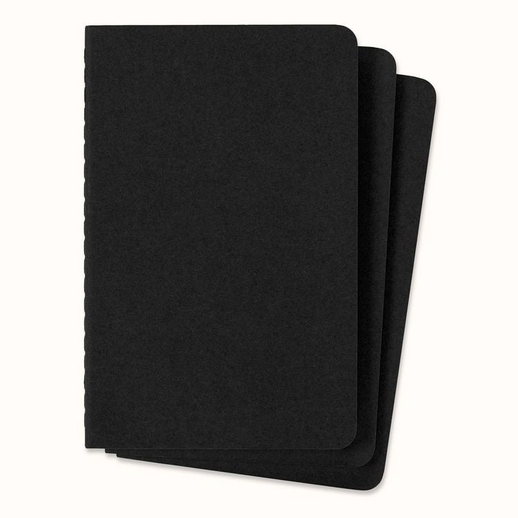Produktbild: Moleskine Cahier pocket blanko schwarz DIN A6. 3er Pack