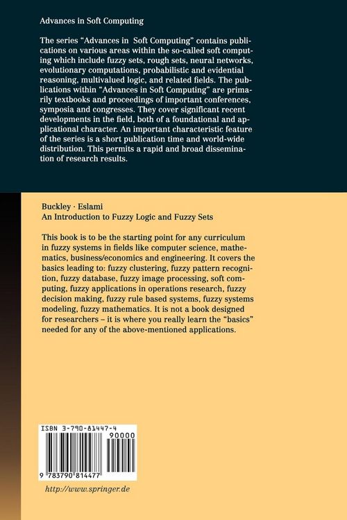 Produktbild: An Introduction to Fuzzy Logic and Fuzzy Sets