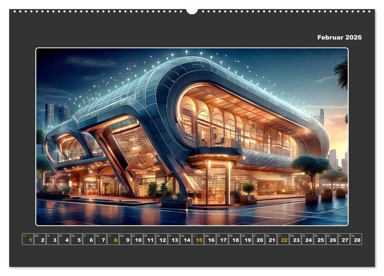 Produktbild: Zukunftsvision Megacity (Wandkalender 2026 DIN A2 quer), CALVENDO Monatskalender
