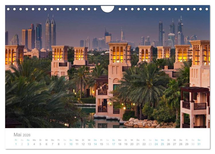 Produktbild: Dubai Architektur 2026 (Wandkalender 2026 DIN A4 quer), CALVENDO Monatskalender