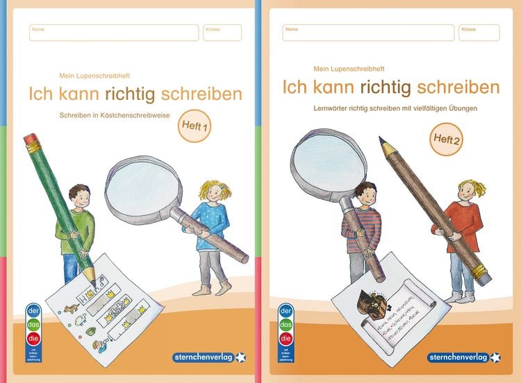 Produktbild: Mein Lupenschreibheft 1 und 2 - Ich kann richtig schreiben - Ausgabe mit Artikelkennzeichnung (DaZ)